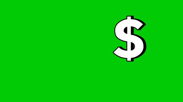 20 dollar price tag animation motion graphics on green screen for store shop business concept video element