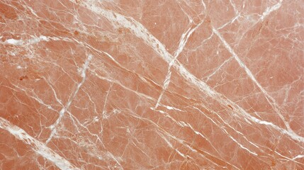 Fototapeta premium A rich terracotta marble texture with fine white veining and intricate natural patterns, creating an elegant and warm aesthetic suitable for luxurious and decorative designs