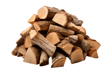 a pile of wood logs