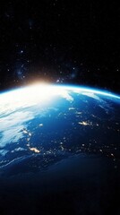 Obraz premium Stunning satellite imagery showcases the beauty of planet Earth.