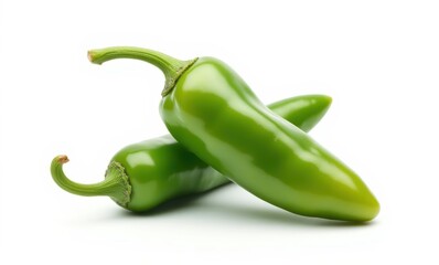 Fresh green jalapeño peppers