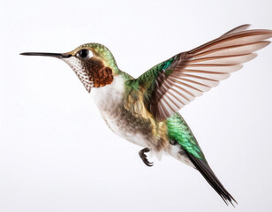 Fototapeta premium hummingbird in the white background studio shot 