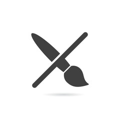 Vector Isolated No Paintbrush Icon