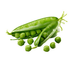 a pea pod with peas in it