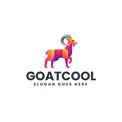 Goat Cool Gradient Colorful Logo