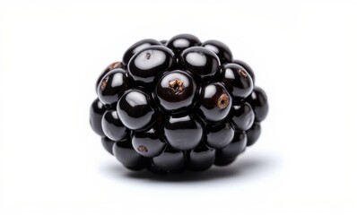 Fresh blackberries on a white background