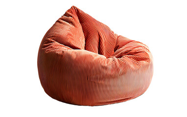 a red bean bag chair