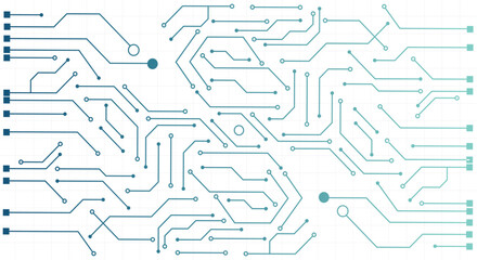Abstract background with technology circuit board texture. Electronic motherboard illustration. 