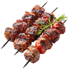 tomato barbecue isolated on white background, full depth of field 