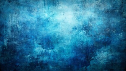Fototapeta premium Dark Blue Grunge Distressed Canvas Texture: Abstract Watercolor Background for Design