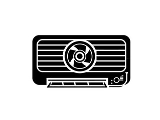 a blue and white logo