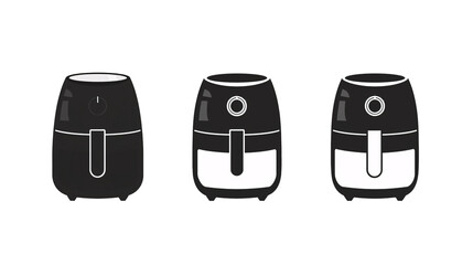 a group of black and white objects