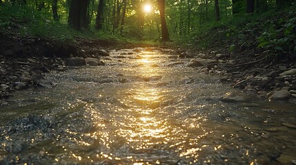Scenic Mountain Stream Nature Landscape Photography