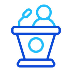 Lectern Duoline Icon