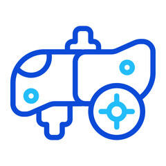 Liver Cancer Duoline Icon