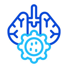 Lung Cancer Duoline Icon