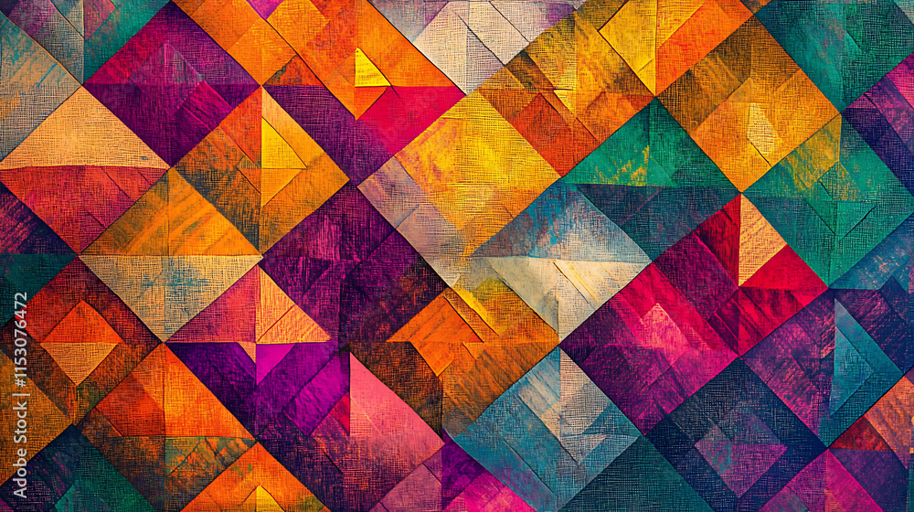 Poster handmade fabric weave patterns textile art colorful background modern design abstract viewpoint