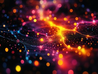 Obraz premium Vibrant Heat Map Visualization of Data Patterns