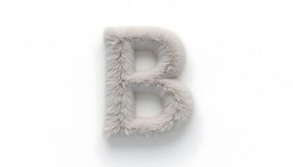 Fototapeta premium Fluffy Letter B: A Soft and Luxurious Alphabet