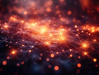 Fototapeta premium Digital Data Visualization with Clustering Model