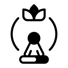 Mindfulness Glyph Icon