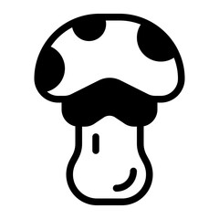 Mushroom Glyph Icon