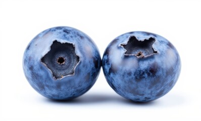 Fresh blueberries on a white background