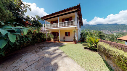 Obraz premium Sale of real estate. The house is sold. 3D.