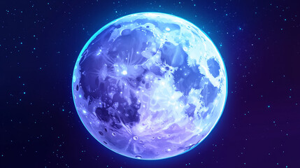 Obraz premium Moon weather meteo icon realistic vector illustration. Silver glowing full moon, crater surface. Realistic element for weather forecast, space object, isolated on transparent background