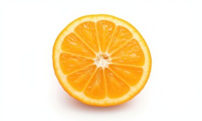 Fresh orange half on a white background