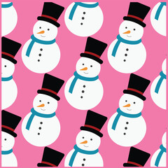 pattern with snowman