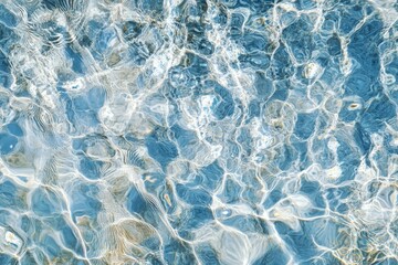 Abstract blue water texture with light reflections. (1)