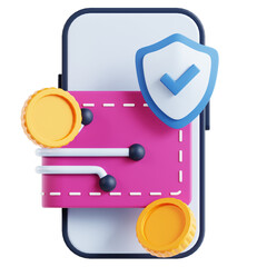 E Wallet 3D Illustration