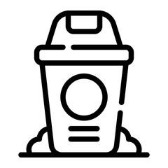 Recycle Bin Line Icon