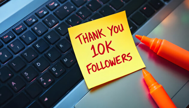 10K Followers Milestone, Thank You Note, Social Media Success, Online Community Growth
