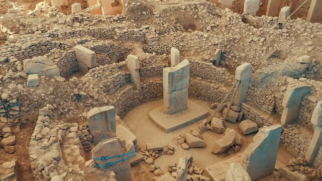 GobekliTepe in Sanliurfa, Turkey. The Ancient Site of Gobekli Tepe is The Oldest Temple of the World. UNESCO World Heritage site.
