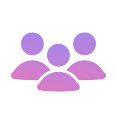 Staff people group icon simple vector illustrated, ui solid filled employee persons team silhouette shape symbol graphic solid design,  users crowd sign, customers clients image
