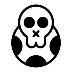 Skull Glyph Icon