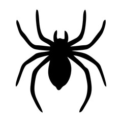 BLACK SILHOUETTE OF SPIDER INSECT
