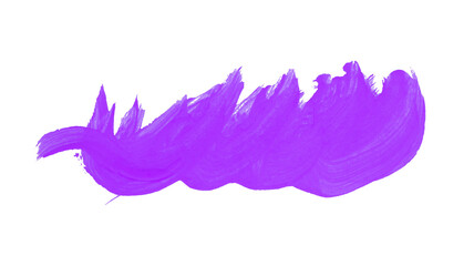 Obraz premium Horizontal purple brush strokes set on transparent background.