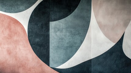 Abstract Textured Wall Art Featuring Curving Shapes