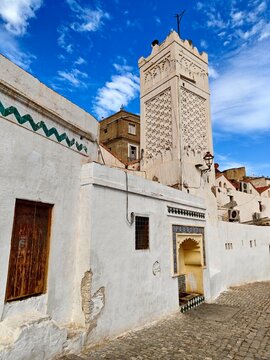 Panoramic view of the &ldquo;Sidi Ramdane &rdquo; Mosque in the Casbah of Algiers. Algeria