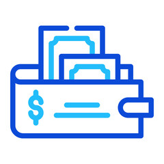 Wallet Duoline Icon