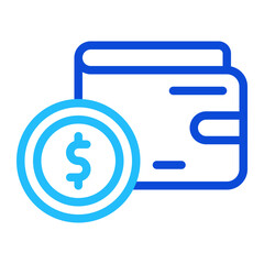 Wallet Duoline Icon