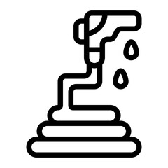 Water Hose Line Icon