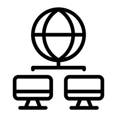 Web Hosting Line Icon