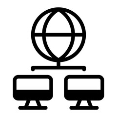 Web Hosting Glyph Icon