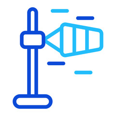 Wind Direction Duoline Icon