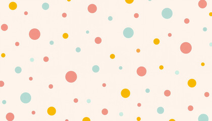 Abstract pattern with dynamic arrangement of colorful dots on neutral background