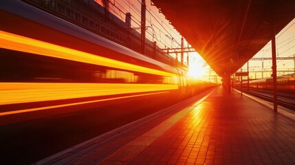 Sunset Train Station: A Moment of Departure